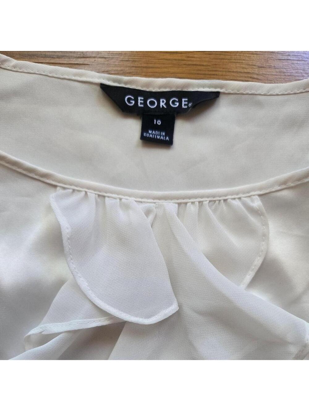 George Women's Two-Tone Ruffle Dress - Picture 7 of 7